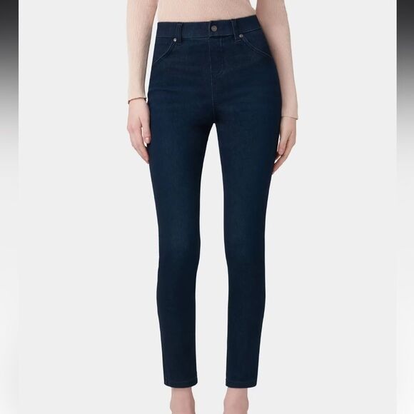 Hue | Women’s Ultra Soft Navy Blue Denim High Waist Skimmer Leggings Dark Wash - Picture 1 of 14